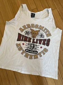 Rare VTG 1997 Aerosmith Nine LivesTank Top T Shirt Men's XL Giant by Anvil USA - Picture 1 of 8