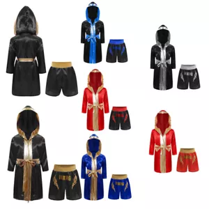Boys Outfit Breathable Suit Halloween Sets Trim Robe Soft Costume Metallic - Picture 1 of 44