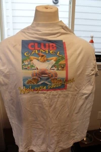 Vintage T Shirt - Camel Members Club 1992 Camel XL weiß Wish You Were Here - Bild 1 von 2