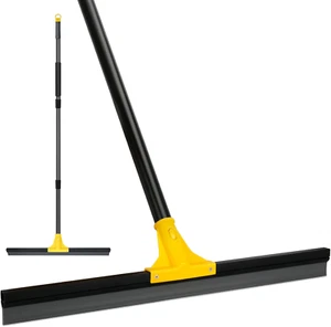 Floor Squeegee for Concrete and Tile Cleaning, 24'' Rubber Wiper Broom, Large He - Picture 1 of 12