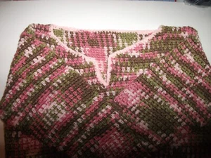 Hand Crocheted Women's Pullover Knit Sweater L-XL - Picture 1 of 11
