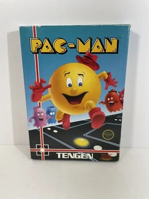 Pac-Man Tengen Grey Cart CIB NES Complete Box Manual +Rare Poster Nintendo NICE - Image 1 of 4