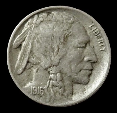 1916 D ESTADOS UNIDOS BÚFALO NÍQUEL EXTRA FINO Foto 1 de 2