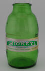 Mickey's Empty Green Barrel Grenade Wide Mouth Beer Bottle 12oz w/ Pull Ring Cap