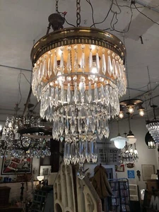 Vintage 1960s Four Tier Hollywood Regency Glamor Wedding Cake Chandelier - Picture 1 of 12
