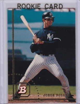 Tarjeta de novato Jorge Posada 1994 Bowman RC New York Yankees béisbol MLB Foto 1 de 2
