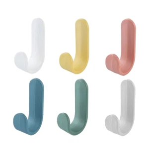 6 Stück Bunte Klebehaken, Selbstklebende Haken, Bunte Kleiderhaken Kinder, Selbs - Bild 1 von 7