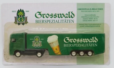 GRELL HO 1/87 CAMION REMORQUE TRUCK TRAILER DAF 95 XF BIERE GROSSWALD IN BOX - Photo 1/4