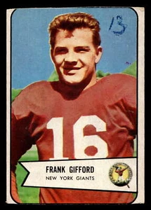 Bowman #55 1954 Frank Gifford Poor NY Giants identificación recortada: 439862 - Imagen 1 de 2