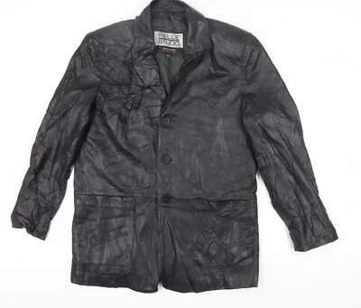 Pelle Studio Men's Black Leather Blazer Jacket L - Image 1 of 4