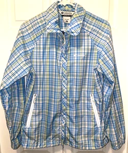 Columbia Damen blau gelb weiß leichter Nylon Polyester Windbreaker Gr. M - Bild 1 von 9