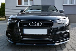 Cup Spoilerlippe Front Ansatz V.1 für Audi S5 / A5 S-Line 8T FL schwarz Hochglan - Bild 1 von 10