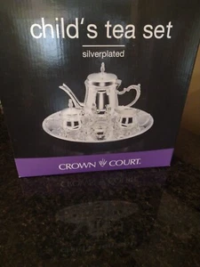Childs Vintage Tea set, Silverplated By Crown Court - Picture 1 of 2