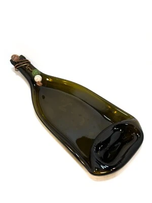 Spoon Rest Tray Upcycled Glass Bottle Handcrafted - Image 1 of 2