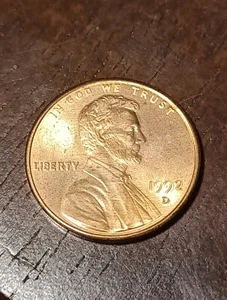 1992 D LINCOLN CENT ERROR DDO/RPM - Picture 1 of 7
