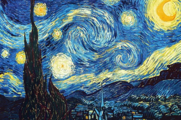 Decor Canvas Print The Starry Night Oil painting Art Giclee Printed on Canvas