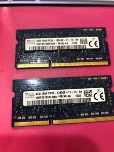 Kingston 8GB (2x4GB) 1Rx8 PC3L-12800S-11  Laptop SODIMM RAM Memory .