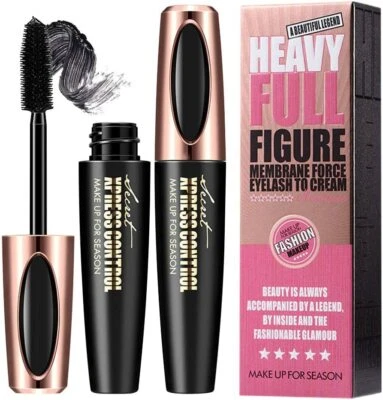 Mascara 4D Silk Fibre Volume & Eyeliner Waterproof Eyelash Extension Lasting UK - Image 1 of 4