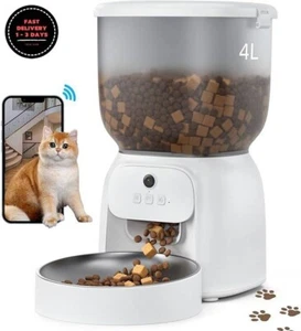 Alimentador automático para gatos con cámara, dispensador de comida para gatos. - Imagen 1 de 6