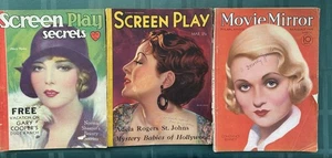3 Issues Movie Mirror and Screen Play Magazine 1930/1932 (f8) - Bild 1 von 13