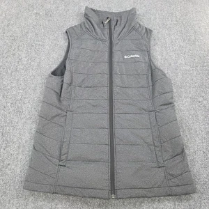 Columbia Damen Weste grau Full Zip Puffer ärmellose Jacke leicht - Bild 1 von 8