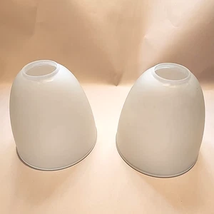 Set of 2 Pendant Light Replacement Globes Shades Frosted Glass - Picture 1 of 5