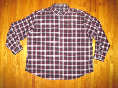 St. John's Bay Easy Care Red Check Long Sleeve Oxford Dress Shirt 3XL New - Image 1 of 4
