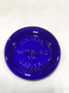 Vintage Colbalt Blue Shelton Glass Works Paperweight Colonial Williamsburg VA - Picture 1 of 4