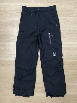 Pantalones de nieve Spyder XTL negros aislados niños talla 16 esquí totalmente forrados bolsillos con cremallera Foto 1 de 4