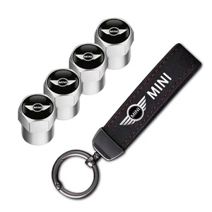 4 Dust Valve Caps & key tag For MINI Cooper S JCW R55 R56 R50 R53 R60 R61 F54 - Picture 1 of 8