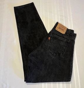 Vintage 90s Levis 560 Orange Tab Jeans 30x32 (28x32) Black Loose Tapered Faded - Bild 1 von 8