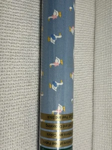 Vintage Magic Cover Fabric Self-Adhesive Country Farmhouse 18” Blue Geese Ducks - Picture 1 of 6