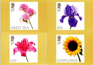 ROYAL MAIL STAMP CARD 10 SERIES PHQ 513 FLOWERS 2023 Post Office UK GB RHS - Picture 1 of 3