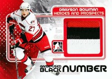 2010-11 ITG Heroes and Prospects Jersey Number Black #12 Drayson Bowman