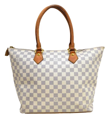 Auth Louis Vuitton Saleya MM Tote Bag Azur Canvas N51185 LV 51211 - Image 1 of 4
