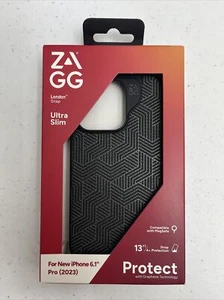 ZAGG - London Snap MagSafe Case for Apple iPhone 15 Pro - Black Geo - Picture 1 of 2