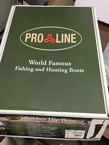 Bota de cadera de goma Pro Line, caja abierta, talla 7 para hombre # 2011, marrón, rodilleras negras - Imagen 1 de 5