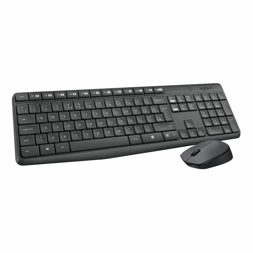 Logitech MK235 Wireless Keyboard und Mouse USB-Empfänger Tastatur- Maus- Set - Bild 1 von 1