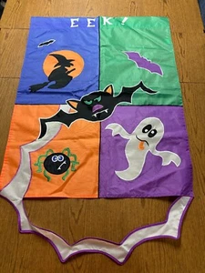 Jetmax Halloween Apliques Patio Bandera 36" x 27.5" Poco Uso Doble Cara - Imagen 1 de 5
