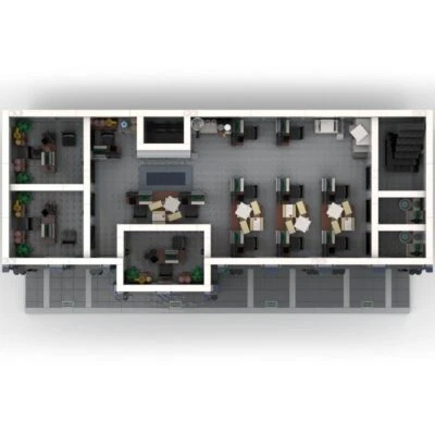 Modular Police Station with 3 Main Offices and Interior 2665 Bricks MOC-92362 - Image 1 of 4