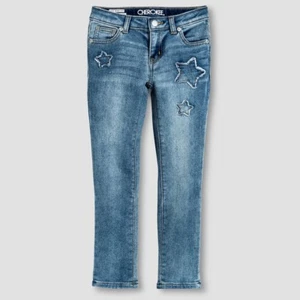 Cherokee Girls' Blue Knit Denim Star Annabelle Low Rise Skinny Jeans - 5, 12     - Picture 1 of 1