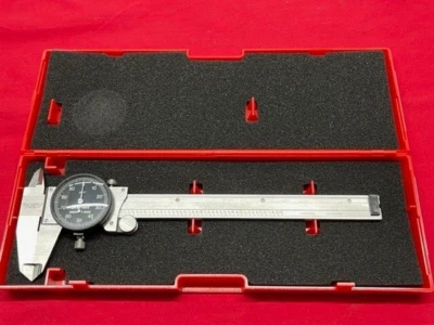Starrett B120A-6 Dial Caliper, Stainless Steel, Black Face, 0-6" Range IN STOCK - Image 1 of 4