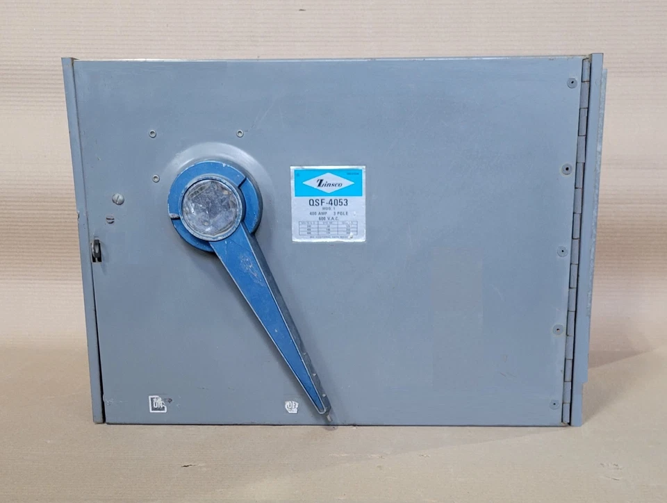 ZINSCO QSF QSF4053 400 AMP 600V FUSIBLE FUSIBLE PLACA PANEL INTERRUPTOR HARDWARE Foto 1 de 1