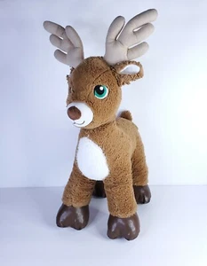 Build-A-Bear (Dasher) Reno Felpa Ojos Verdes Imitación Cuero Patas - Imagen 1 de 5