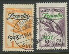 HUNGARY 1931 ZEPELIN PAIR USED CATGB260 BIN PRICE GB75.00
