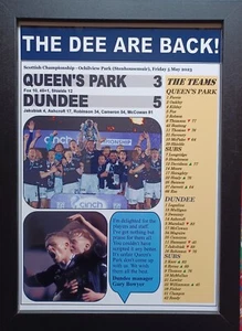 Queen's Park 3 Dundee 5 - 2023 Scottish Championship - souvenir print - Picture 1 of 8