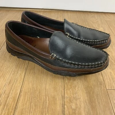 Мокасины мужские Allen Edmonds Boulder венецианские без шнуровки 10D черные/коричневые - Изображение 1 из 4