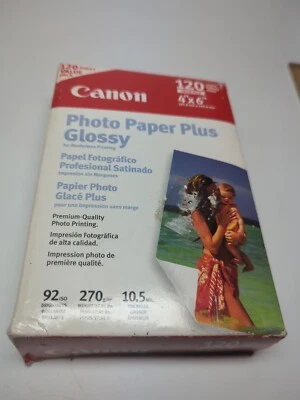 Canon 120 листов фотобумага плюс глянцевый новый в коробке запечатанный новый из старых запасов - Изображение 1 из 4