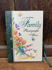 Vintage Family Photograph Album Floral 1997 Slip-in Frames! minor imperfections - Picture 1 of 9