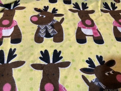 Calça de flanela infantil elástica Natal renas shorts Capri 12 18 24 2 T - Imagem 1 de 4